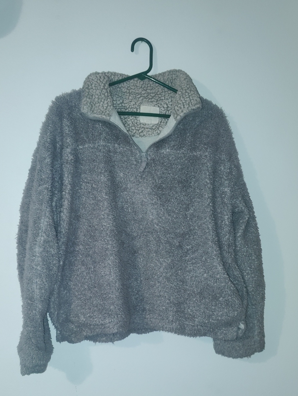 Thread & Supply Plush Sherpa Half-Zip Pullover - Gray